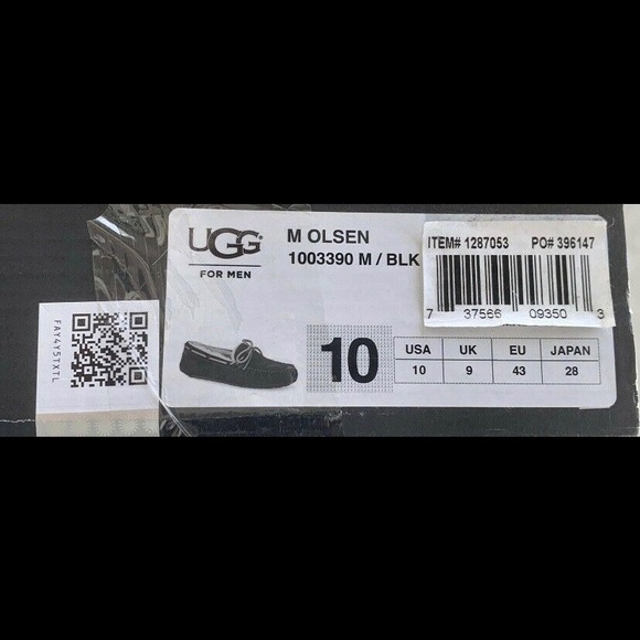 ❤️SOLD❤️Brand New!UGG Mocassins Men/Unisex Size 10 - Picture 5 of 7